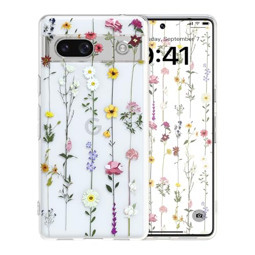 ZTOFERA Floral Case for Google Pixel 7A,Cute Flower Pattern Case for Girls Women,Flexible Silicone Protective Slim Shockproof Bumper Phone Cover for Google Pixel 7A,Clear - color: Clear, size: for Google Pixel 7a