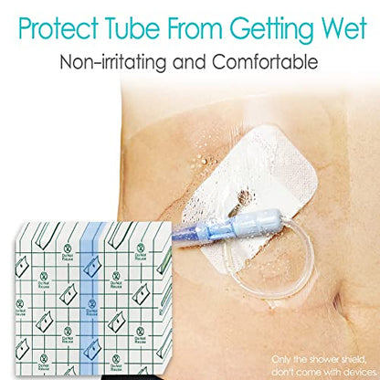 Waterproof Shower Protector Bandage 8x8 inch for Large Port Surgery Incisions Guard Tattoo Second Skin Healing Aftercare Cover Bath Patch Transparent Film Clear Adhesive Wounds Dressing (Pack of 50) - size: 8x8 Inch (Pack of 50)