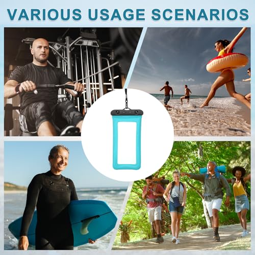 PATIKIL 3Pcs Waterproof Phone Pouch Floating No Sink Universal Cellphone Dry Bag Waterproof Phone Case for Kayaking Beach Swimming Hiking, Pink Blue - color: Pink