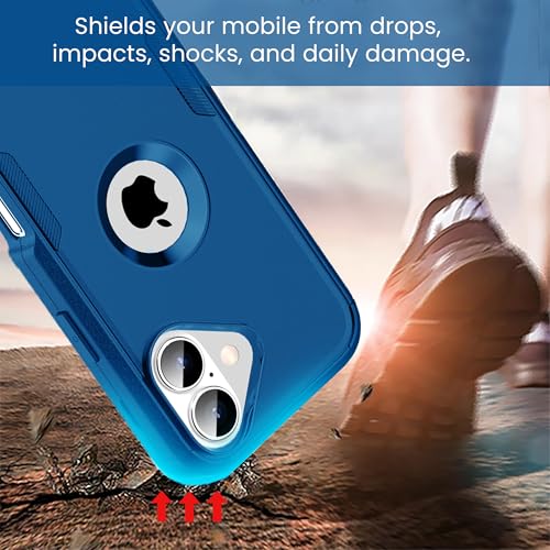 MXX for iPhone 17 Case, Heavy Duty 3 in 1 Wing Design Protective Cover with MagSafe, Phone Case 2025 (Navy Blue) - color: Navy Blue, size: iPhone 17