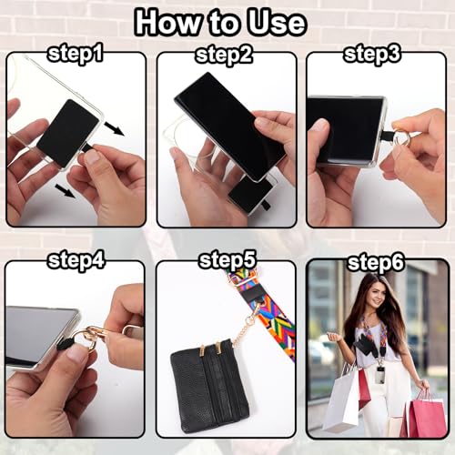 XANGNIER Clip and Go Strap for Phone with Wallet Crossbody,Multicolor 10 - color: Multicolor 10