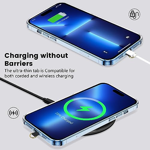 COCASES Phone Tether Tab, Phone Lanyard Strap Tab, 2 Pack Oval Black - color: Ovaltab-black*2