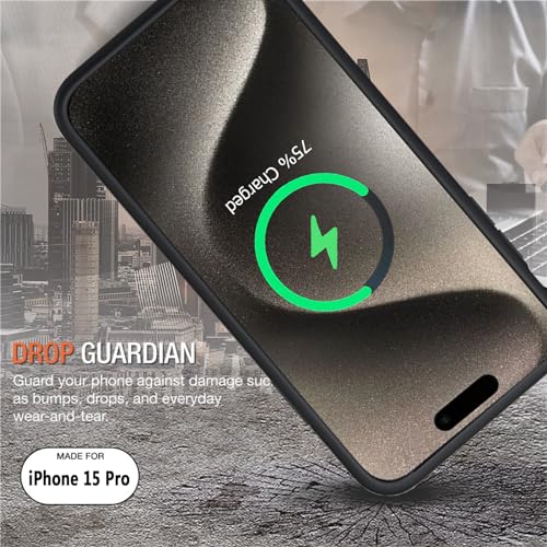 Battery Case for iPhone 15 Pro, 10000mAh Rechargeable Portable Charging Case with Wireless Charging, Compatible for iPhone 15 Pro (6.1 inch) with CarPlay, Extend Battery Pack Charger (Black) - size: iPhone 15 Pro -10000mAh
