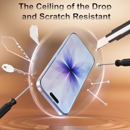 Fotbor [3+3 Pack for iPhone 17 Screen Protector, Anti-Blue Light, [Eye Protection] 9H+ Tempered Glass with Camera Lens Protector - size: iPhone 17 - 6.3 inch