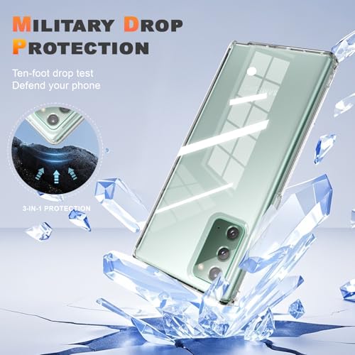 ANNSD for Samsung Galaxy Note 20 Case,Slim Flexible Soft TPU Shockproof Full Body Protective Cover,Accurate Buttons, Comfortable Feel(Clear) - size: for Samsung Galaxy Note 20 5G