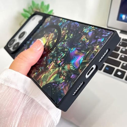 AIGOMARA Magnetic Rectangle for iPhone 17 Pro Max Case, Abalone Shell - color: Abalone, size: iPhone 17 Pro Max