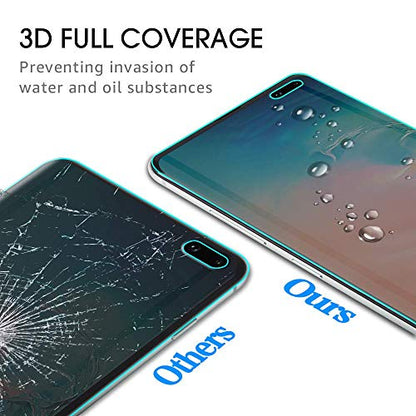 Galaxy S10 Plus Privacy Screen Protector, Self Healing Support Fingerprint Unlocking Full Coverage Flexible Film, 2-Way Anti Spy Nano Shield for Samsung Galaxy S10 Plus / S10+, 2 Pack
