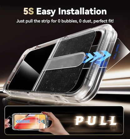 Opxyl Toughest 9H+ Glass for iPhone 16 Pro Screen Protector [Military Grade Shatterproof][Full Coverage Protection] HD Screen Protector iPhone 16 Pro Top Durable Tempered Glass, 2 Packs