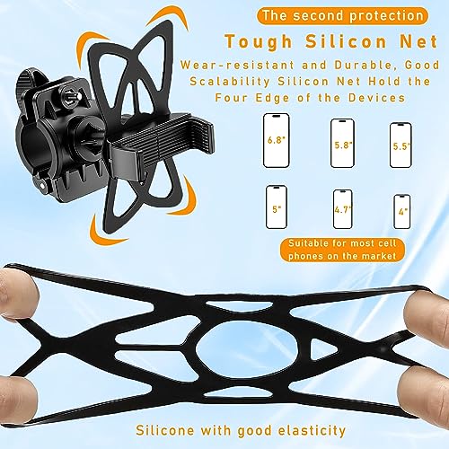 Ziciner 3 PCS Bike Phone Mount Holder Band, Elastic Smart Phone Security Silicone Strap for Motorcycle Bike Phone Mount, Universal Bike Accessories Replacement Parts for Most Cell-Phone (Style 2) - style: Style 2