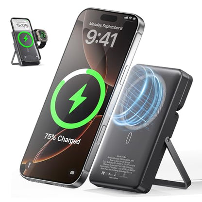 ULiXWH 10000mAh MagSafe Power Bank with Stand for iPhone & Apple Watch