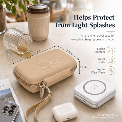 ANKHOH Travel Case for Iseyyox/for QUZUDN/for RTOPS 3 in 1 Wireless Charger - color: Khaki
