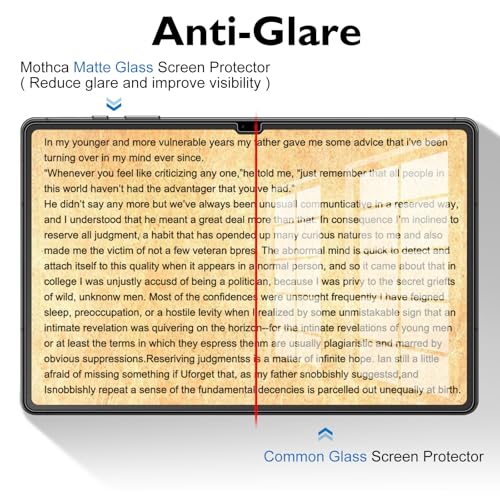 Mothca Matte Glass Screen Protector for Galaxy Tab S10 Ultra / S9 Ultra / S8 Ultra 14.6-inch with Easy Installation Frame, Anti-Glare & Anti-Fingerprint, 9H Hardness Tempered Glass, Smooth as Silk - size: S10 Ultra/S9 Ultra/S8 Ultra 14.6"