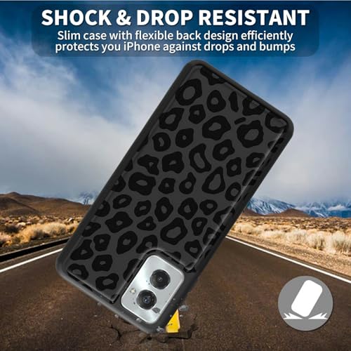 for Motorola Moto G Power 5G 2024 6.7" Wallet Case with Credit Card Holder, Shockproof Protective Kickstand Credit Card Slot Holder Flip Soft PU Leather Cover, Leopard Cow Print - color: Leopard Cow Print