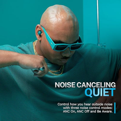 JLab Go Pop ANC True Wireless Earbuds with Dual Connect, Teal - color: Teal