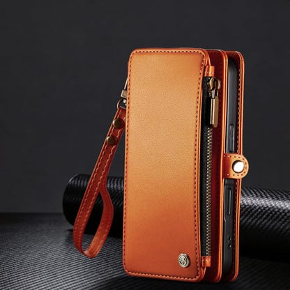 Defencase for iPhone 17 Wallet Case with RFID Blocking Card Holder, Orange - color: Orange