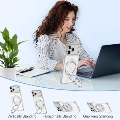 Magnetic Phone Grip Stand for Samsung Galaxy S26 Ultra/S26/S25 Ultra/S25 FE - color: silver