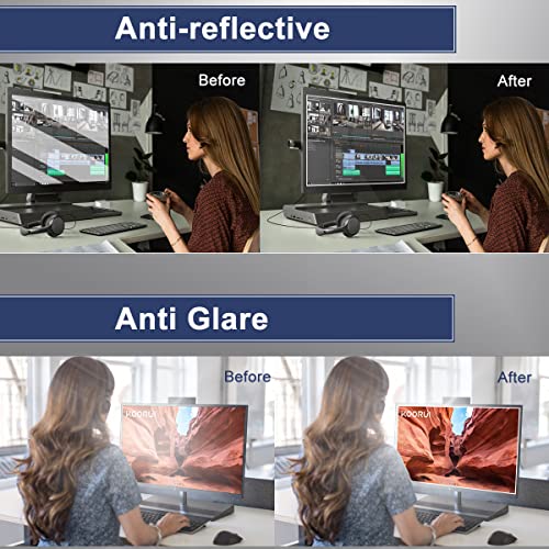 2Pack 22" Anti Glare Matte Monitor Screen Protector for Sceptre/LG/Dell/HP/Acer/ViewSonic/ASUS/Aoc/Samsung Diagonal 22" 16:10 LED PC Screen Gaming Monitor Eye Protection Film (L x W/474 x 296) - size: 22 inch