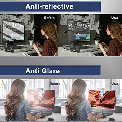 2Pack 21.5" Anti Glare Matte Monitor Screen Protector Fit Diagonal 21.5 Inch Sceptre/Acer/ASUS/Dell/LG/AOC/KOORUI/SAMSUNG/HP Desktop 21.5 INCH 16:9 Aspect PC Screen, Reduce Glare, Fingerprint Resist - size: 21.5 inch