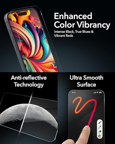ZAGG XTR3 iPhone 15 Screen Protector - Glass, Blue-Light Filtration, 10X Stronger, Edge-to-Edge Protection, Scratch & Smudge-Resistant Surface, InvisibleShield, Easy to Install - size: iPhone 15