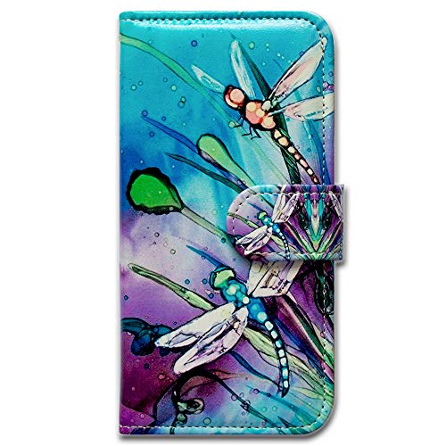Bcov Case for Galaxy S26,Cute Dragonfly Leather Flip Phone Case Wallet Cover with Card Slot Holder Kickstand Case for Samsung Galaxy S26 - color: Cute Dragonfly Style