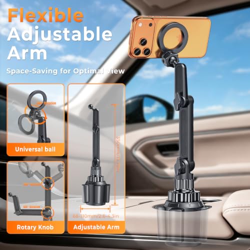 Phone Holders for Your Car, Universal Strong Magnetic Cup Car Phone Mount