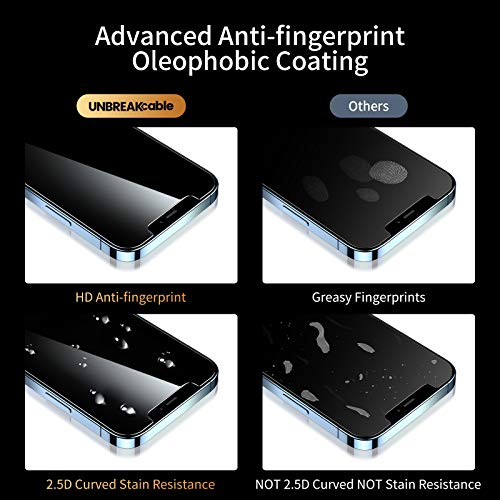 UNBREAKcable Privacy Screen Protector for iPhone 12/12 Pro, 2-Pack - size: iPhone 12/12 Pro