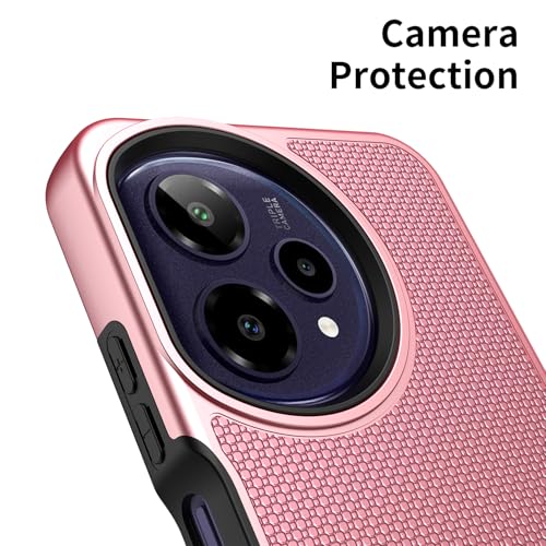 for Cricket Icon Plus 2026 (Plus Version Only) /AT&T Verge 2 Case with Tempered Glass Screen Protector,Dual Layer Heavy Duty Shockproof Protection (Rose Gold) - color: Rose Gold