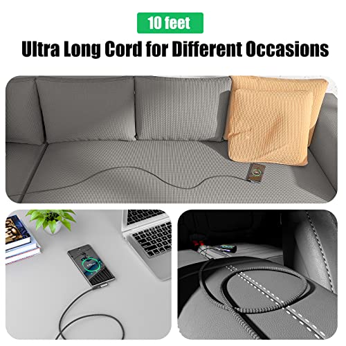 USB A to USB C Cable, 10ft USB C Cable Right Angle Fast Charging - color: Grey, size: 10ft