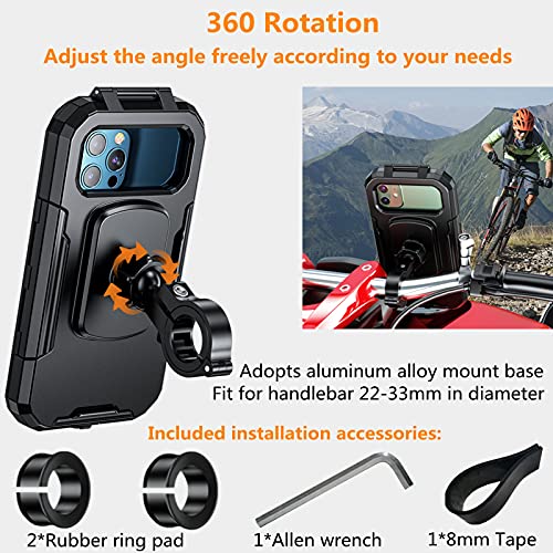 Kewig Bike Phone Mount with Aluminum Alloy Handlebar Mount Base - size: S