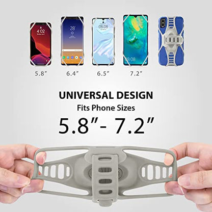 Bone Bike Tie Pro 3, Universal Bike Phone Stem Mount for 5.8"-7.2" Phones - color: Bike Tie Pro 3 - Gray