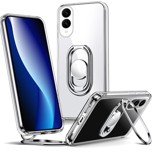 Shields Up for Samsung Galaxy S25 Edge Case with Stand, Galaxy S25 Edge Case Clear with Double Ring Holder [Adjustable & Foldable] Shockproof Protective Cover for Samsung S25 Edge - Clear - color: Clear, size: Galaxy S25 Edge