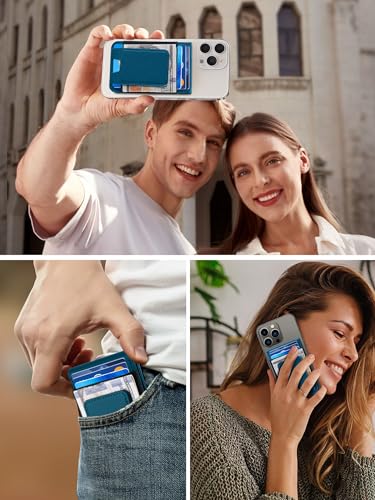 for MagSafe Wallet Tracker with Money Clip, Works with Apple Find My - color: Dark Blue Find My