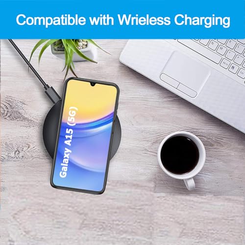 Battery Case for Galaxy A15, Upgraded 10000mAh Battery Pack Rechargeable Charger Case with Wireless Charging Compatible for Galaxy A15 (6.5 inch) External Battery Charging Cover (Black) - size: Galaxy A15