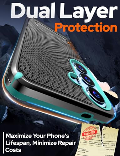 Designed for Samsung Galaxy S26 Plus Case with Belt Clip Holster | Rugged Cover with Strong Magnet & Kickstand Heavy Duty Combo - Black & Green - color: Black & Green