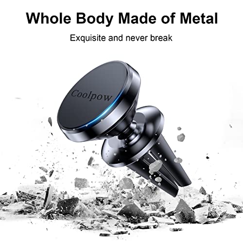 【2-PACK】Car vent Magnetic Phone Mount[ Easily Install ] Reusable Magnetic phone holder for car vent air[ Strong Magnet ] [ 360° Rotation ] Fit for iPhone 17 Pro Max 16 15 Samsung & All cell phone