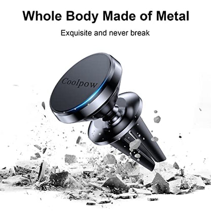 【2-PACK】Car vent Magnetic Phone Mount[ Easily Install ] Reusable Magnetic phone holder for car vent air[ Strong Magnet ] [ 360° Rotation ] Fit for iPhone 17 Pro Max 16 15 Samsung & All cell phone