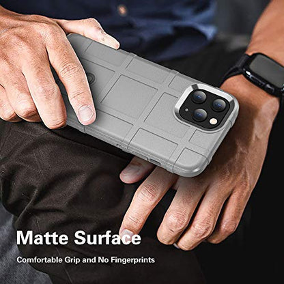 Rugged Shield TPU Thick Solid Armor Tactical Protective Case Compatible with iPhone 12 Pro Max (6.7 inches) - Concrete Grey - color: Concrete Grey, size: iPhone 12 Pro Max