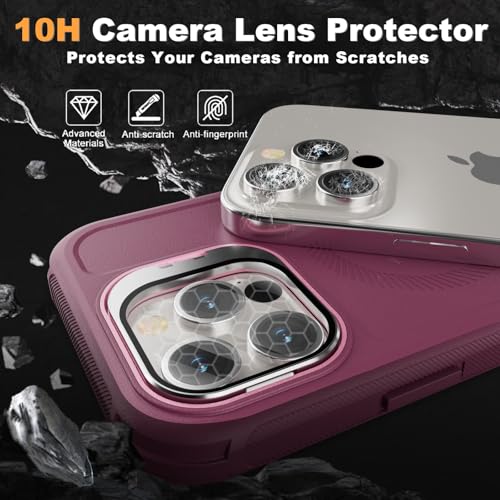 Follaroma for iPhone 16 Pro Case,Heavy Duty Case,6.3'', Purple-Pink - color: Purple-pink, size: iPhone 16 Pro 6.3''