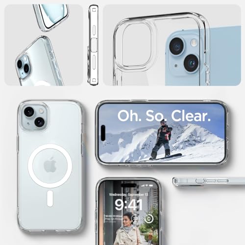 Spigen for iPhone 15 Plus Case, Ultra Hybrid MagFit [Anti-Yellowing] [Compatible with Magsafe] - Clear - color: Clear, size: iPhone 15 Plus