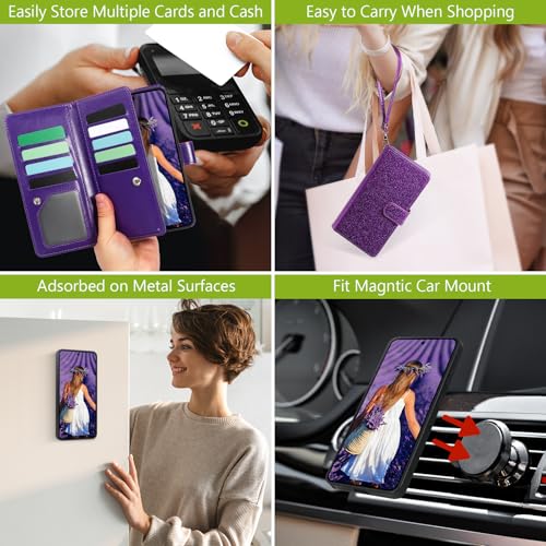 Varikke for Galaxy S26 Ultra Wallet Case Magnetic Detachable, Deep Purple - color: Dark Purple, size: Galaxy S26 Ultra 6.9"