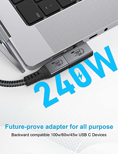 XAOSUN 40Gbps 90 Degree USB C Adapter, Right Angle USB4.0 Converter 2-Pack - color: Right Angle