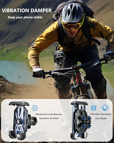 Kewig Motorccyle Phone Mount with Vibration Dampener