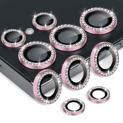 Camera Lens Protector for Samsung Galaxy S25 Ultra, Diamond Pink - color: Diamond Pink