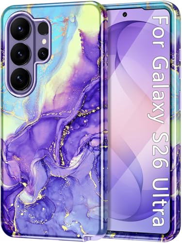 Btscase for Samsung Galaxy S26 Ultra Case, [Military Grade Drop Tested] Marble Pattern Design Slim Rugged Shockproof Women Girls Men Protective Anti-Scratch Cover, Cobalt Violet - color: Cobalt Violet, size: Samsung Galaxy S26 Ultra