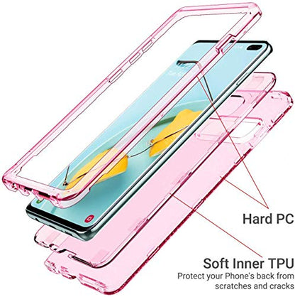 ULAK Compatible with Galaxy S10 Plus Case Bling Back Cover, Pink Glitter | Shiny Glitter Heavy Duty Shockproof Protection Sparkle Soft TPU Protective for Samsung Galaxy S10 Plus 6.4 inch - color: Pink Glitter