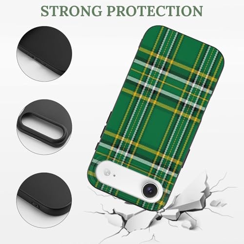 Irish National TartanAnti-Yellowing Soft TPU Phone Case for iPhone 17, Shockproof and Scratch-Resistant Case - color: black-style-66