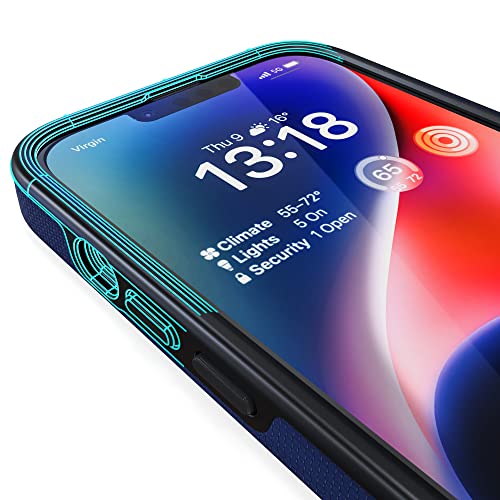 Crave Dual Guard for iPhone 14, Shockproof Protection Dual Layer Case for Apple iPhone 14 (6.1") - Navy - color: Navy