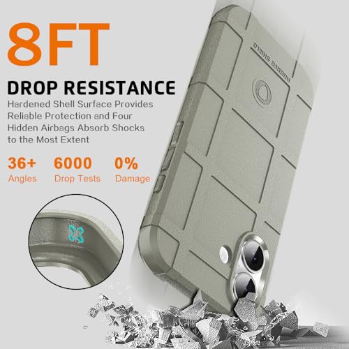 Rugged Shield Case for iPhone 17 (6.3") Compatible with MagSafe, 8ft Military Drop Proof, Wear Resistant Tactical Cover, Light Clay - color: Light Clay-M, size: iPhone 17