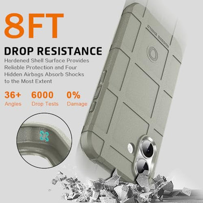 Rugged Shield Case for iPhone 17 (6.3") Compatible with MagSafe, 8ft Military Drop Proof, Wear Resistant Tactical Cover, Light Clay - color: Light Clay-M, size: iPhone 17