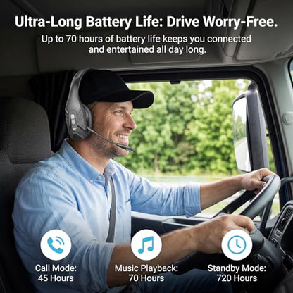 SINWE Trucker Bluetooth Headset with Noise Reduction Microphone - style: Comfort